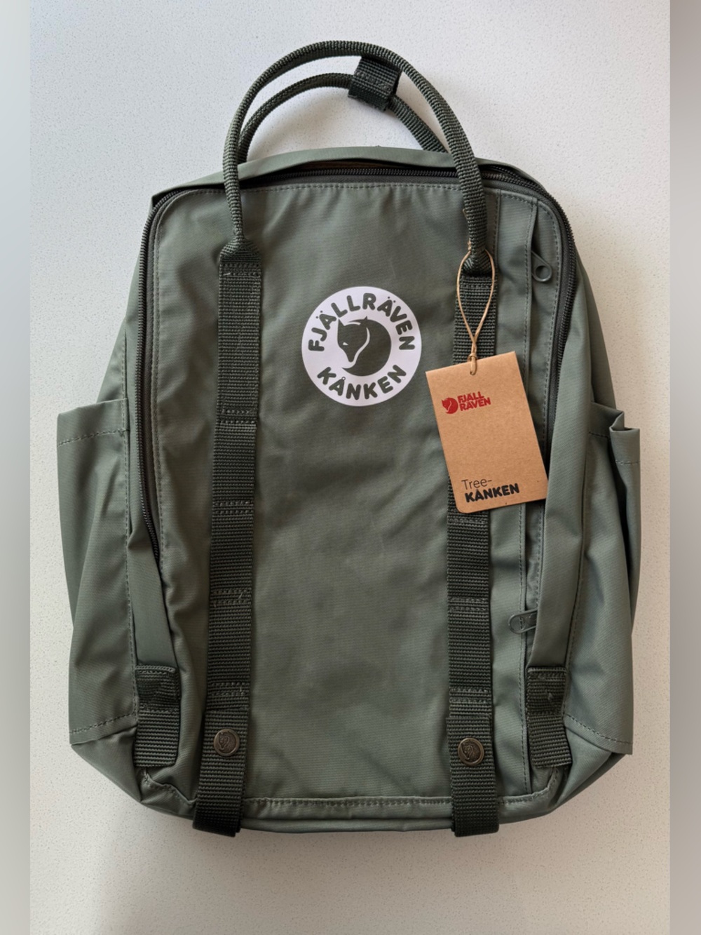 NWT Fjallraven Tree-Kånken Backpack Green 16L